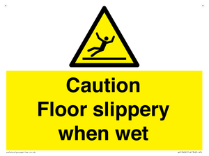 WV13402: Caution Floor slippery when wet