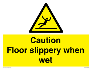 WV13402: Caution Floor slippery when wet