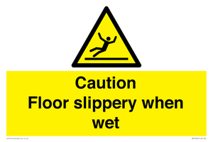 WV13402: Caution Floor slippery when wet