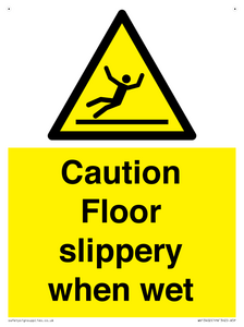 WV13402: Caution Floor slippery when wet