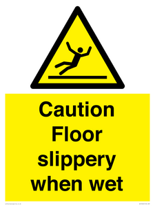 WV13402: Caution Floor slippery when wet