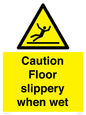 WV13402: Caution Floor slippery when wet