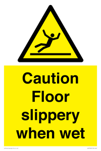 WV13402: Caution Floor slippery when wet