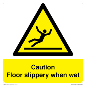 WV13402: Caution Floor slippery when wet