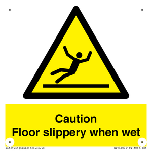 WV13402: Caution Floor slippery when wet