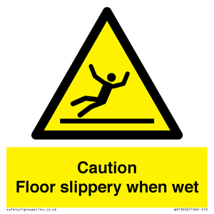 WV13402: Caution Floor slippery when wet