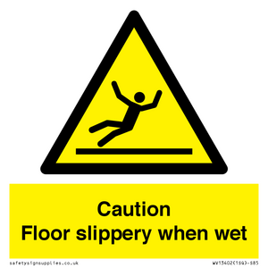 WV13402: Caution Floor slippery when wet
