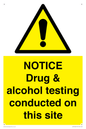 WV13420: NOTICE Drug & alcohol testing conducted on this site