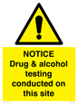 WV13420: NOTICE Drug & alcohol testing conducted on this site