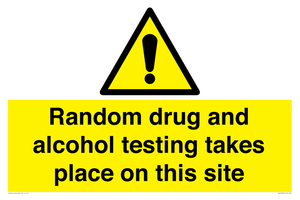 WV13422: Random drug and alcohol testing takes place on this site