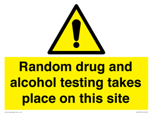 WV13422: Random drug and alcohol testing takes place on this site
