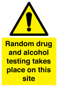 WV13422: Random drug and alcohol testing takes place on this site