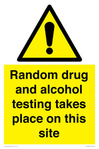 WV13422: Random drug and alcohol testing takes place on this site