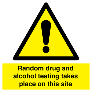 WV13422: Random drug and alcohol testing takes place on this site