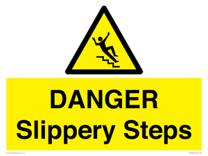 WV13837: DANGER Slippery Steps