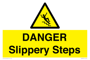 WV13837: DANGER Slippery Steps
