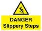 WV13837: DANGER Slippery Steps
