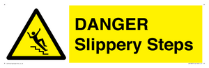 WV13837: DANGER Slippery Steps