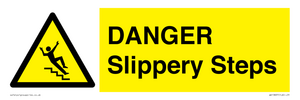 WV13837: DANGER Slippery Steps