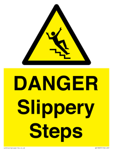 WV13837: DANGER Slippery Steps
