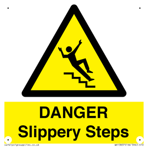 WV13837: DANGER Slippery Steps