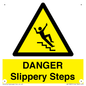 WV13837: DANGER Slippery Steps