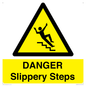 WV13837: DANGER Slippery Steps