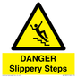 WV13837: DANGER Slippery Steps