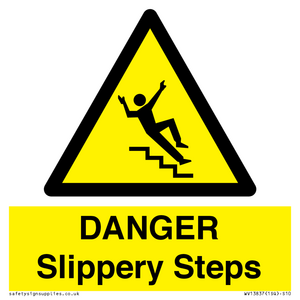 WV13837: DANGER Slippery Steps