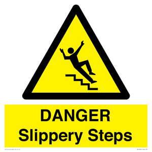 WV13837: DANGER Slippery Steps