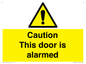 WV13904: Caution this door is alarmed