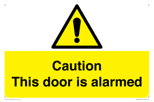 WV13904: Caution this door is alarmed