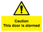 WV13904: Caution this door is alarmed