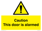 WV13904: Caution this door is alarmed