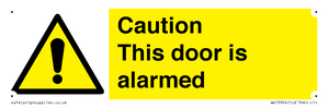 WV13904: Caution this door is alarmed