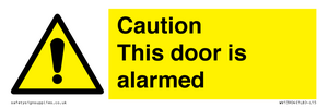 WV13904: Caution this door is alarmed