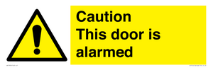 WV13904: Caution this door is alarmed