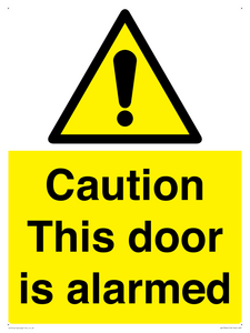 WV13904: Caution this door is alarmed