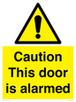 WV13904: Caution this door is alarmed
