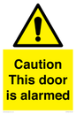 WV13904: Caution this door is alarmed