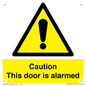 WV13904: Caution this door is alarmed