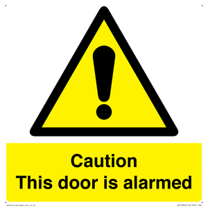 WV13904: Caution this door is alarmed