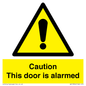 WV13904: Caution this door is alarmed