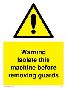 WV141: Isolate machine before guards