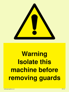 WV141: Isolate machine before guards