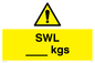 WV1436: Safe Working Loads (KGs)