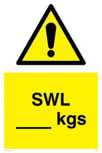 WV1436: Safe Working Loads (KGs)