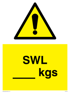 WV1436: Safe Working Loads (KGs)