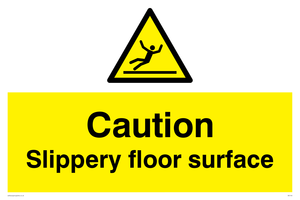 WV144: caution slippery floor surface