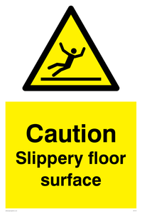 WV144: caution slippery floor surface
